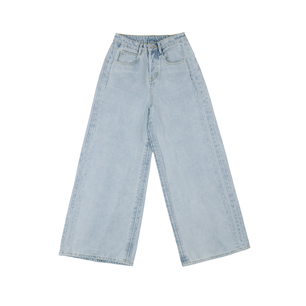 WASHED BLUE BAGGY JEANS